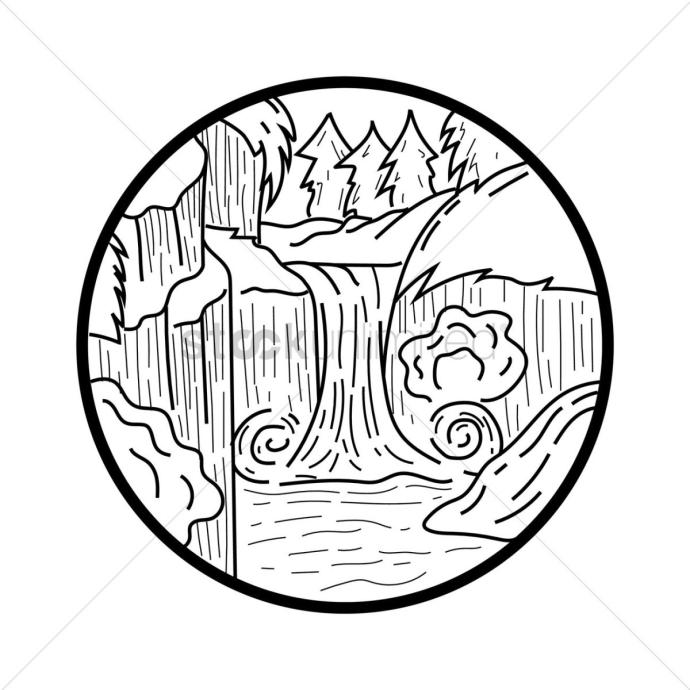 Водопад рисунок74