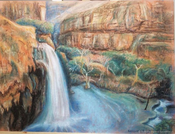 Водопад рисунок
