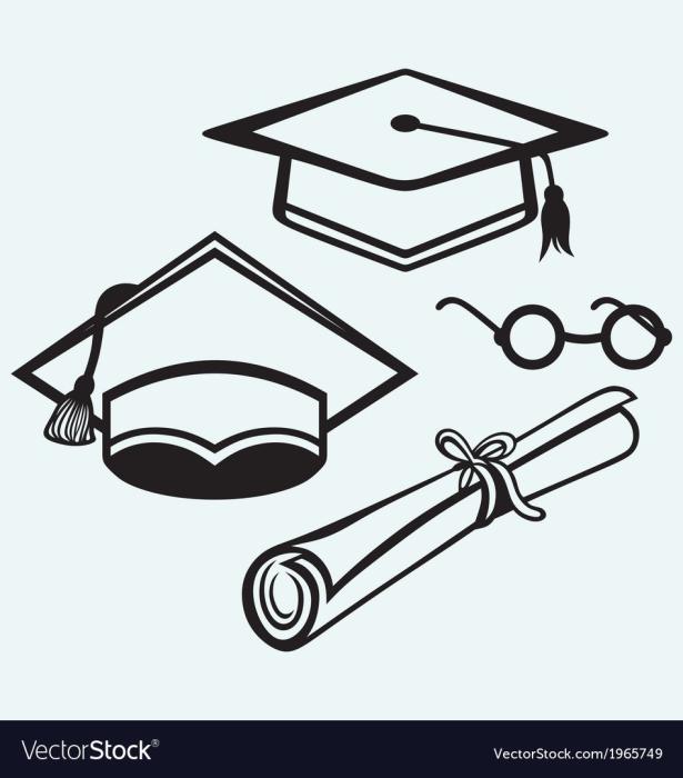 Шапочка с кисточкой у выпускников контур