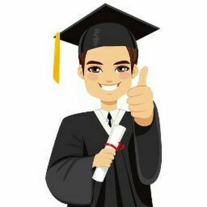 Выпускник на белом фоне