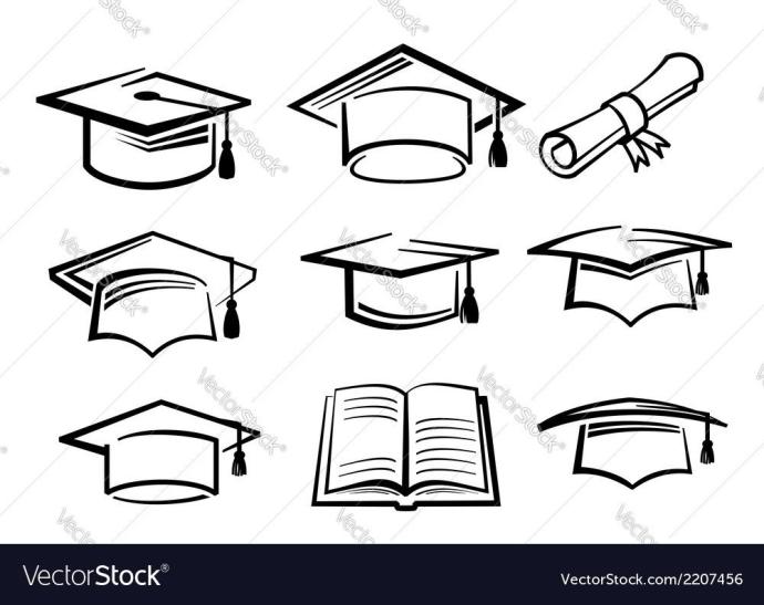 Шапка выпускника контур