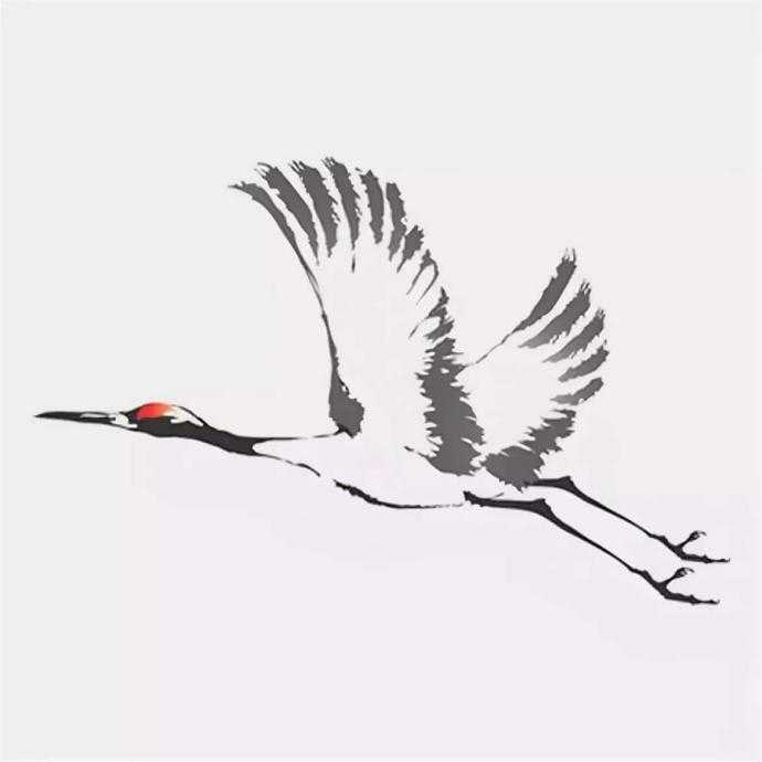 Журавль рисунок