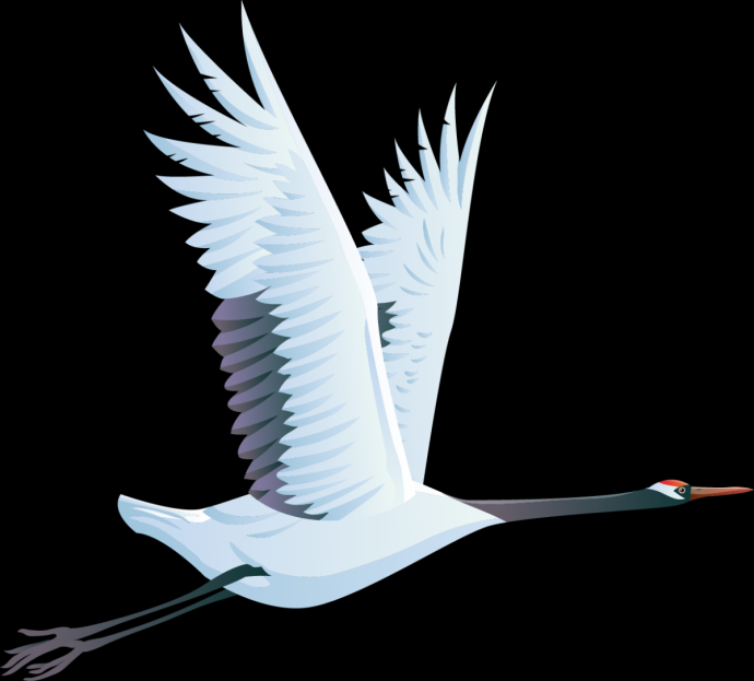 Журавль без фона