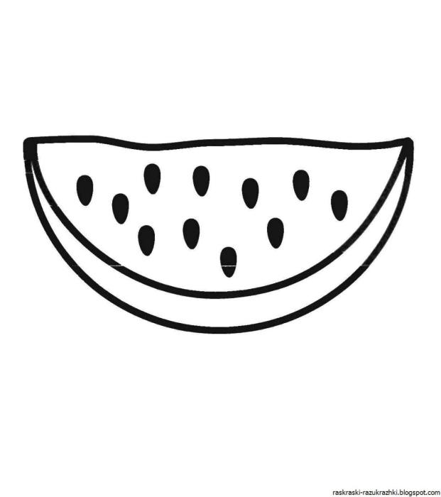 Арбуз раскраска