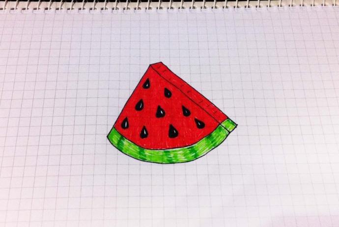 Картинки для срисовки Арбуз