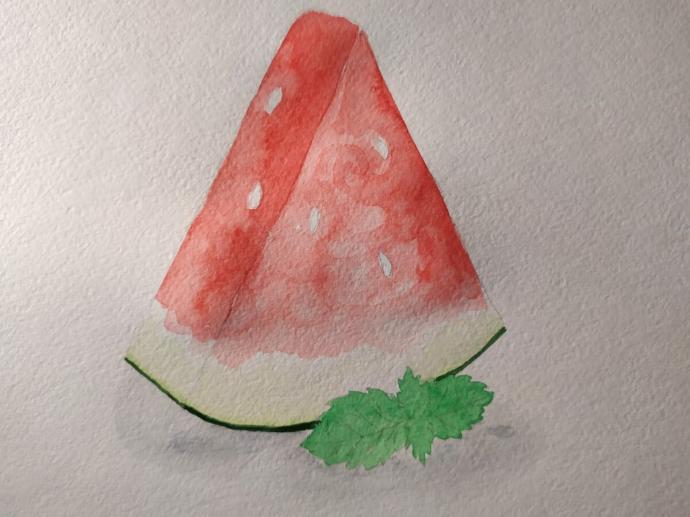Легкий рисование карандашом Арбуз