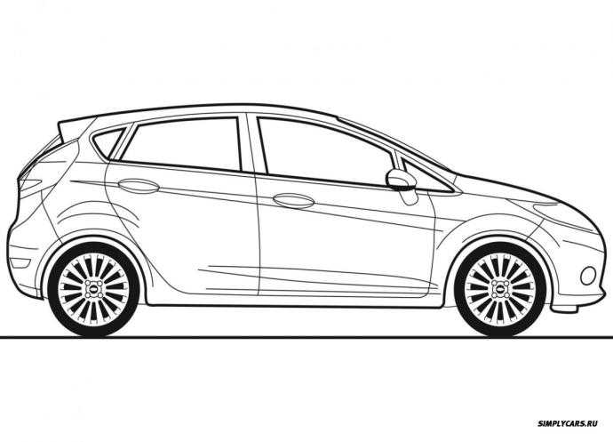 Раскраска Опель Астра купе