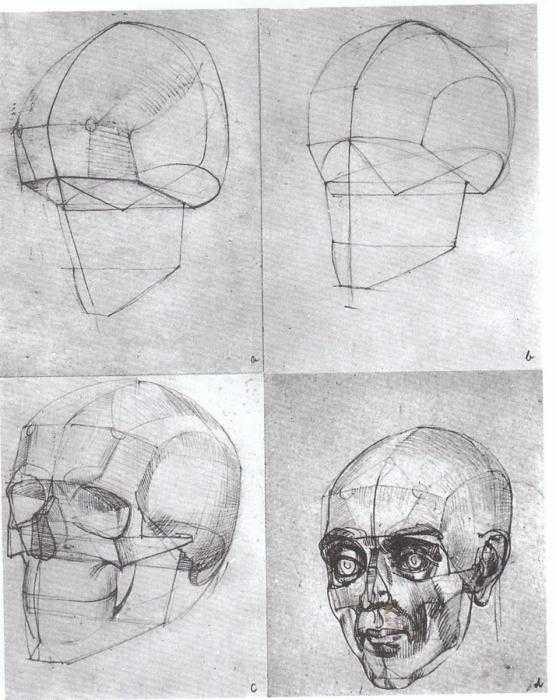 Череп сбоку обрубовка