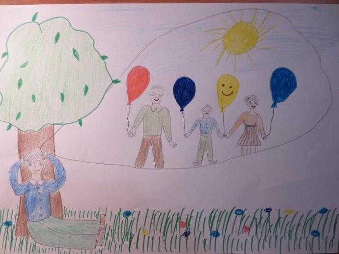 Рисунок в поддержку Российской армии