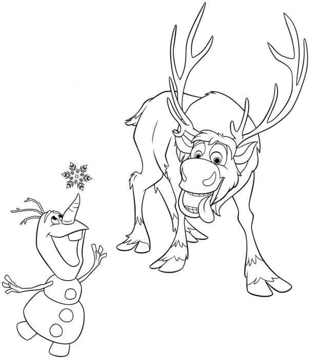 Раскраска Эльза и Анна из холодного сердца