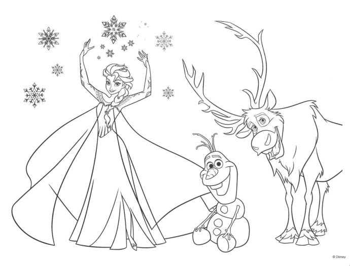 Математические раскраски Холодное сердце