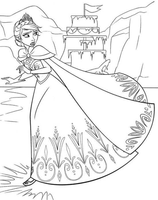 Раскраска Анна и Эльза Холодное сердце