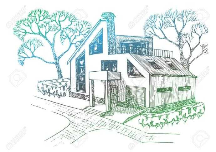 Дом детский рисунок