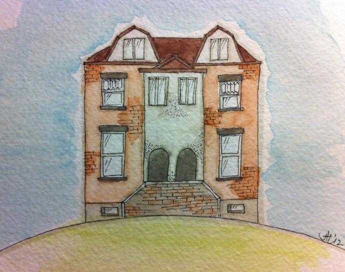 Детский рисунок домик