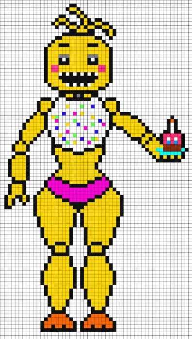 Рисунки по клеточкам АНИМАТРОНИКИ