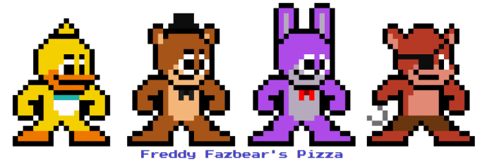 Мишка Фредди по клеточкам