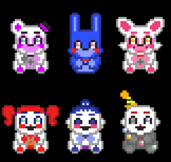 Фнаф5 Бэйби пиксели