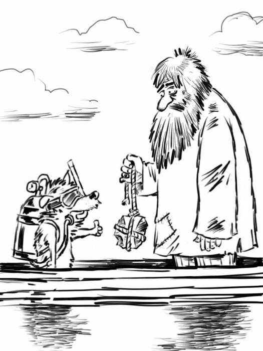 Герасим и Муму раскраска