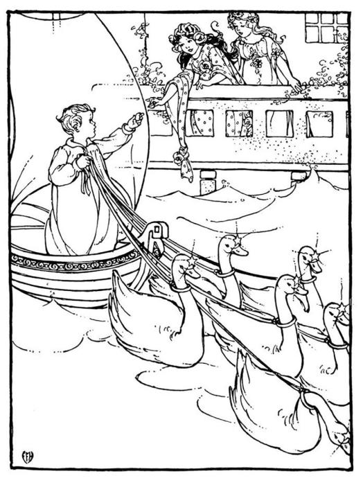 Гулливер раскраска для детей