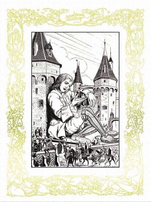 Путешествие Гулливера раскраска