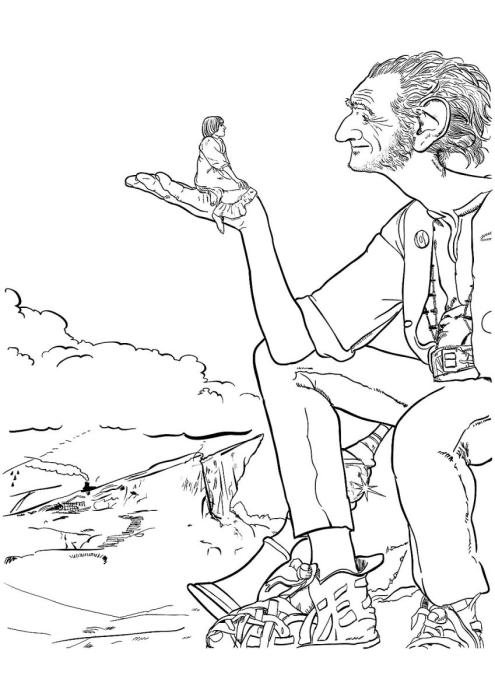 Большой и добрый великан раскраска