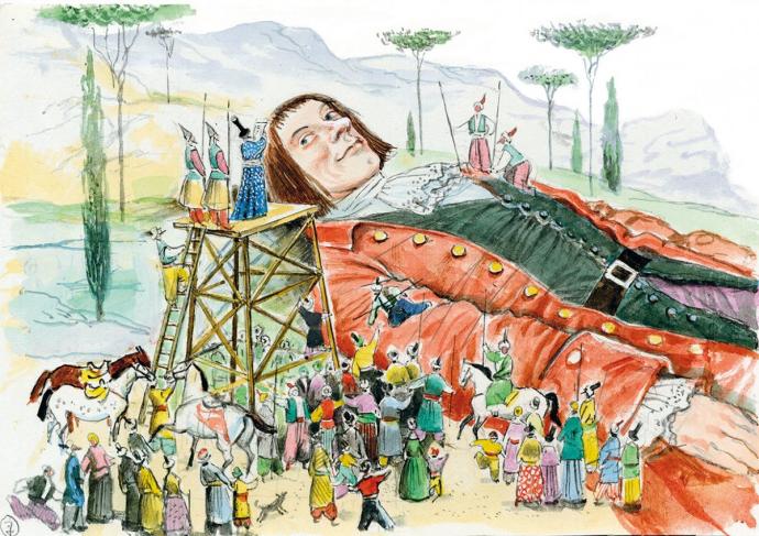 Раскраска мальчик с пальчик Шарль Перро