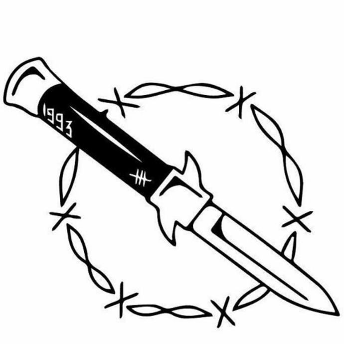 Кинжал тату эскиз