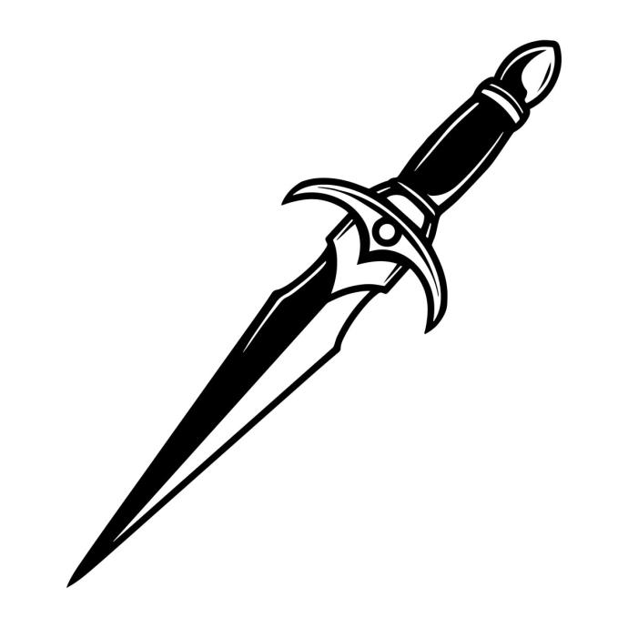 Два чеченских кинжала вектор