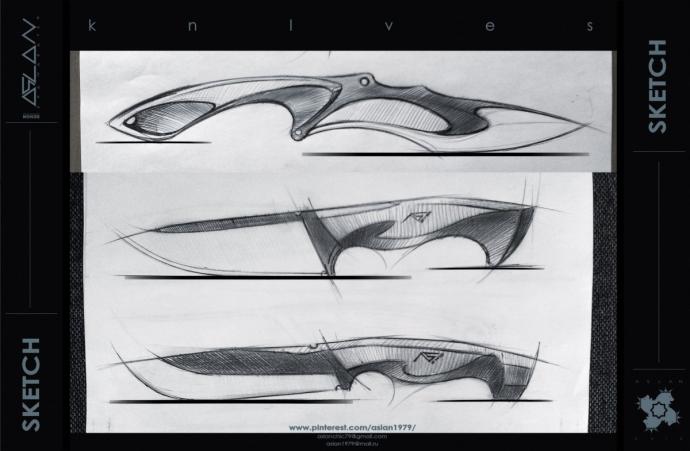 Эскизы ножей