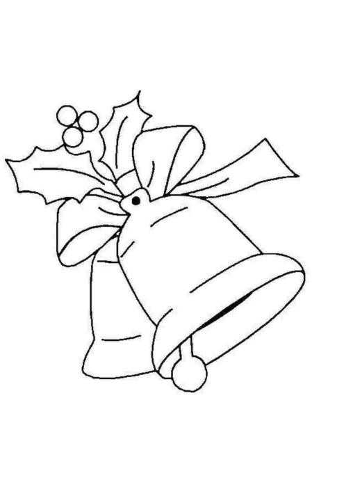 Колокольчик с цветами силуэт