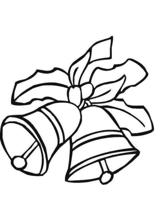 Новогодние колокольчики раскраска