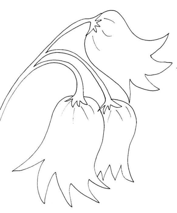 Колокольчик раскраска для детей