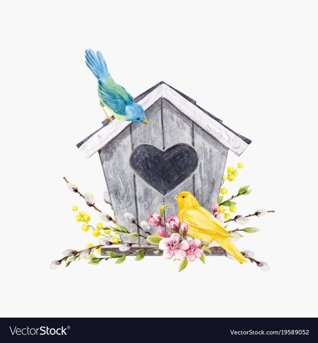 Птицы зимой для раскрашивания