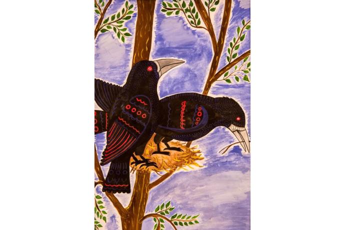 Ворона рисунок