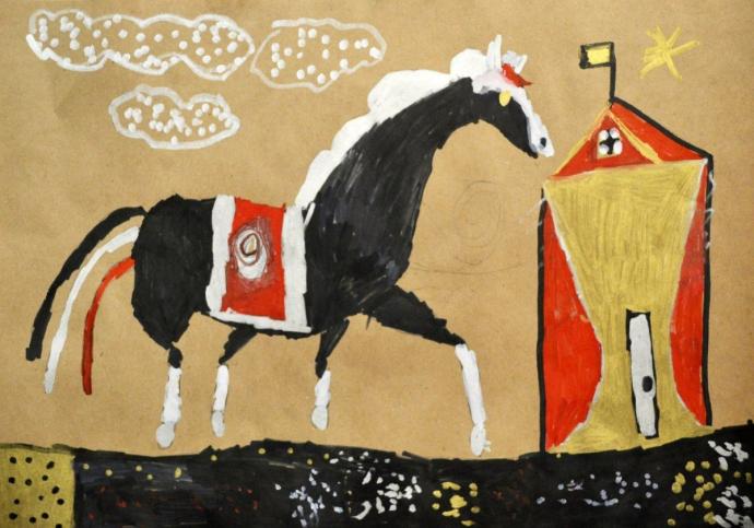 Лошадка рисунок для детей