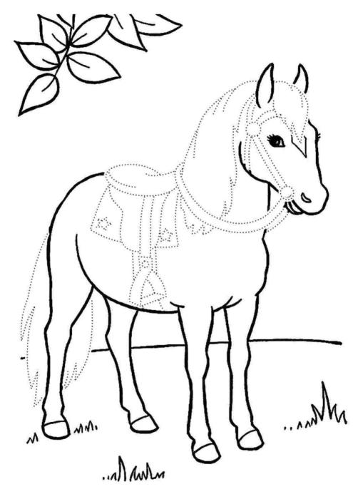 Лошадь рисунок детский81