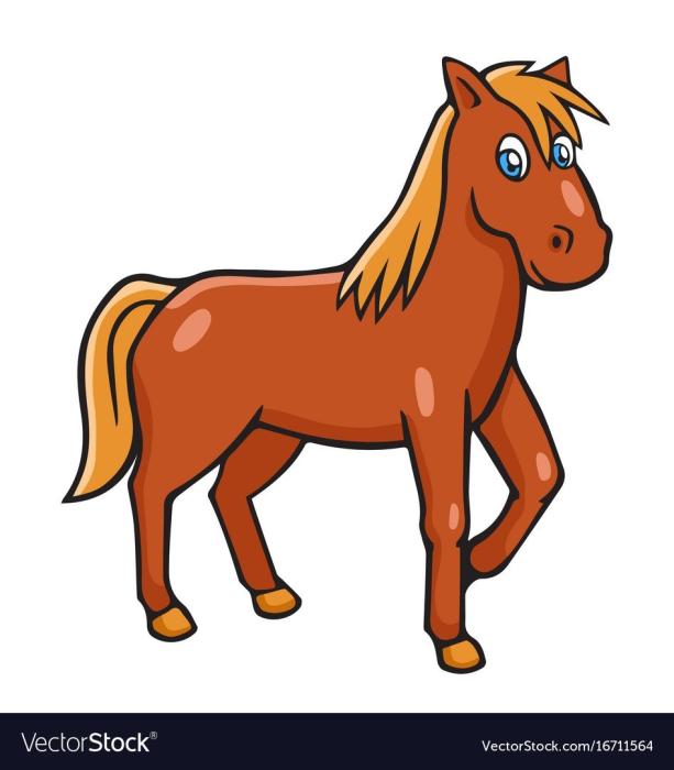Лошадь мультяшная