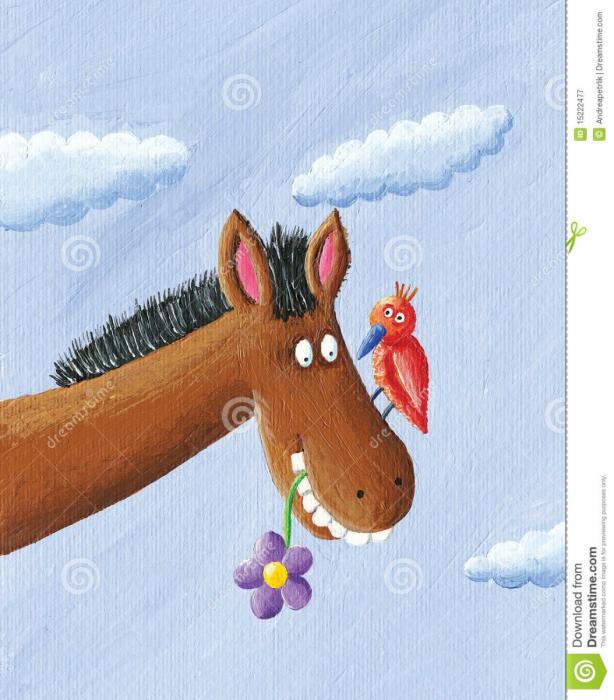 Лошадь рисунок детский79