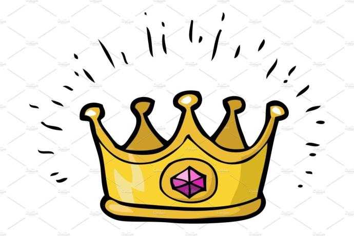 Смешная корона на белом фоне