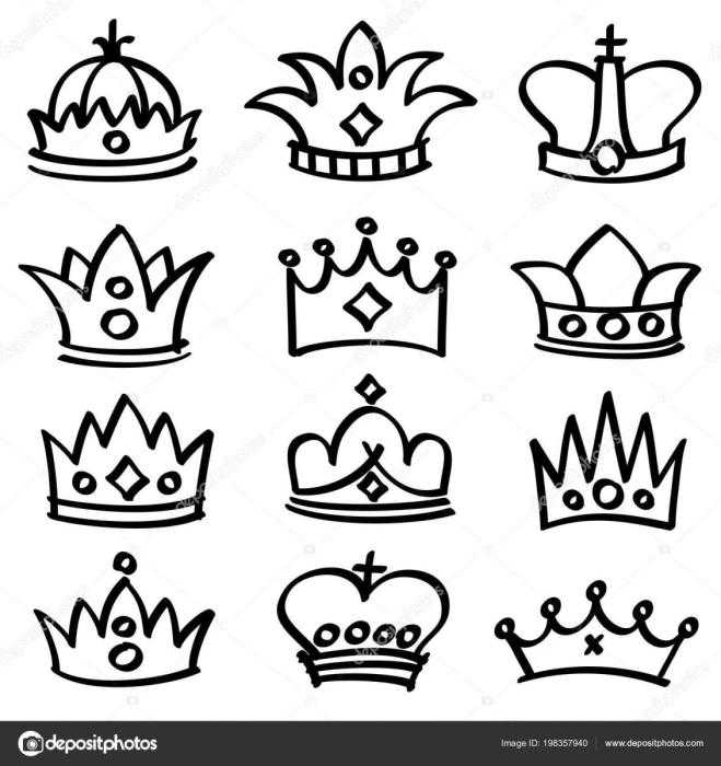 Корона карандашом