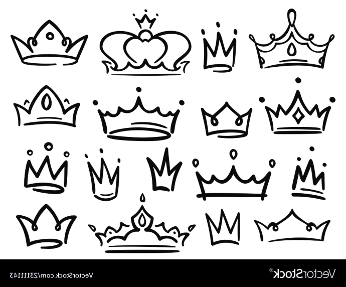 Корона эскиз простая