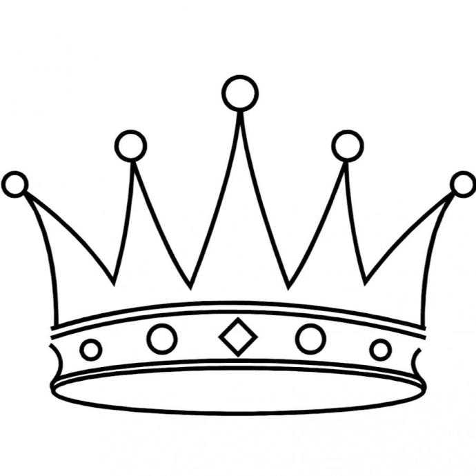 Корона раскраска для детей