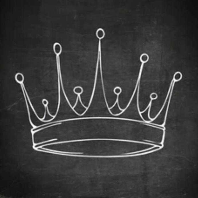 Нарисованная корона на черном фоне