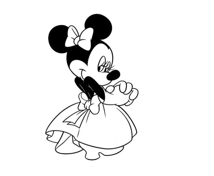 Раскраска Микки Маус для девочек