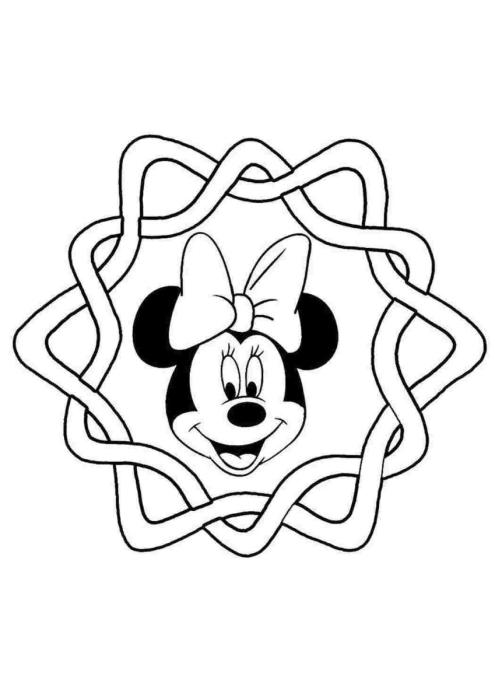 Раскраска Микки Маус для девочек