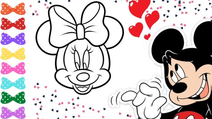 Микки и Минни Маус раскраска