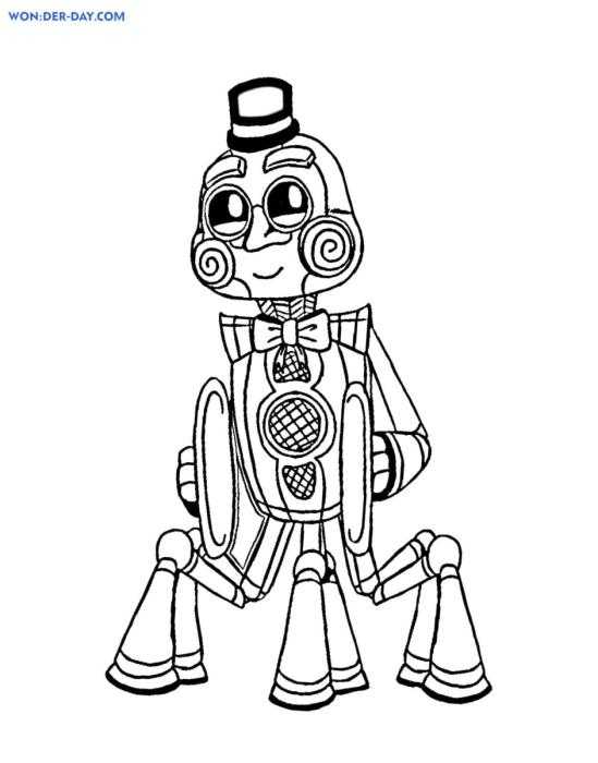 Раскраска диджея АНИМАТРОНИКА