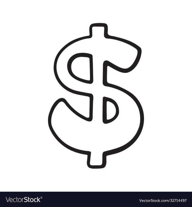 Доллар раскраска