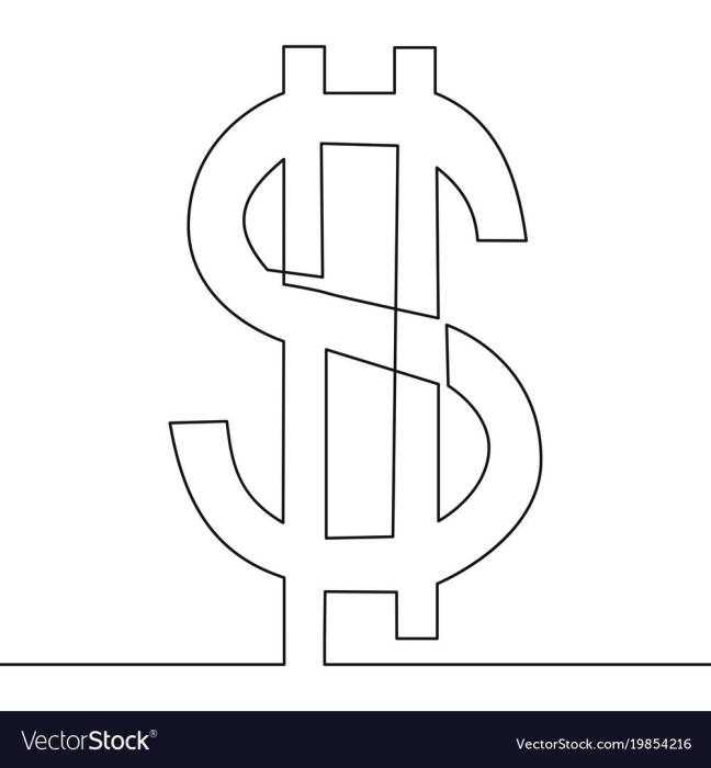 Один доллар вектор