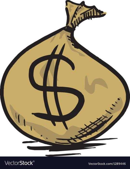 Эскиз доллара для печати